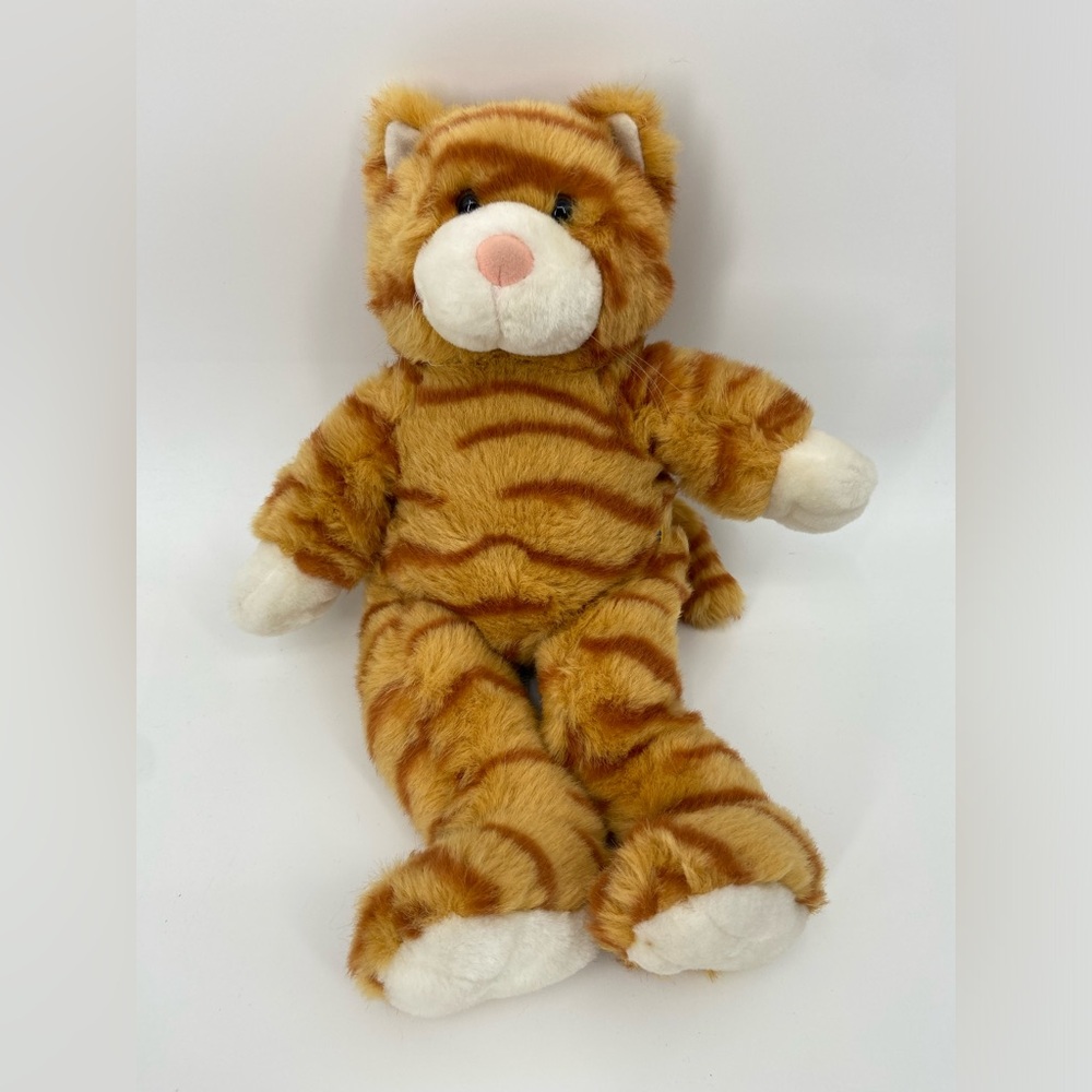 Build A Bear Plush Orange Striped Stuffed Cat Vintage‎ 1997